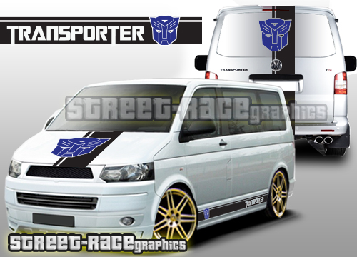 VW transporter full racing stripes 003