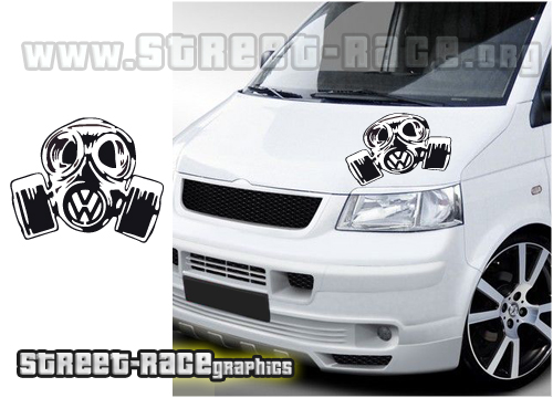 VW transporter bonnet gas mask 005