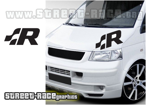 VW Racing transporter bonnet sticker 007