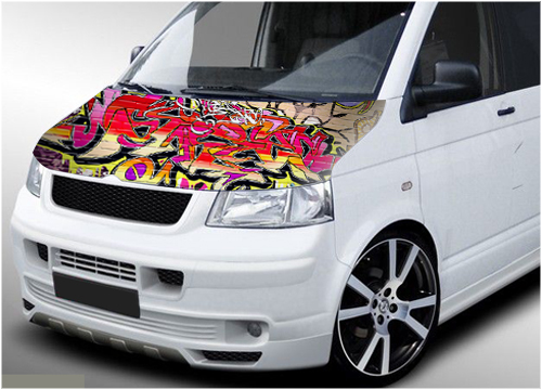 1002 - VW Transporter bonnet wrap (Graffiti)