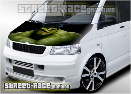 132 - VW Transporter bonnet wrap (Incredible Hulk)