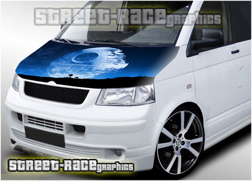 135 - VW Transporter bonnet wrap (Star Wars - Death Star)
