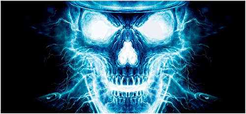 303 - VW Transporter bonnet wrap (Electric Skull) - Image 2