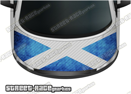 709 - VW Transporter bonnet wrap (Scottish Flag Carbon)