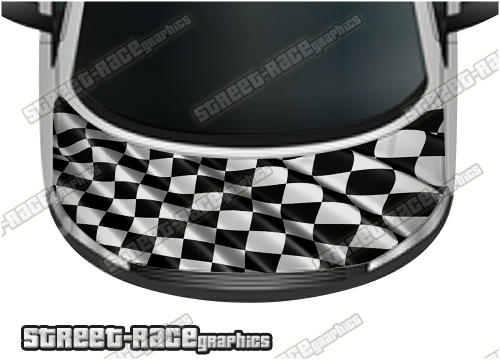 718 - VW Transporter bonnet wrap (Chequered flag)