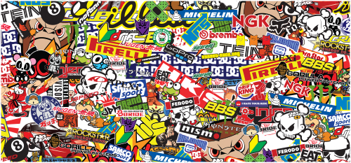 901 - VW Transporter bonnet wrap (Stickerbomb) - Image 2