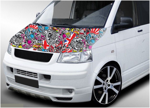 908 - VW Transporter bonnet wrap (Stickerbomb)