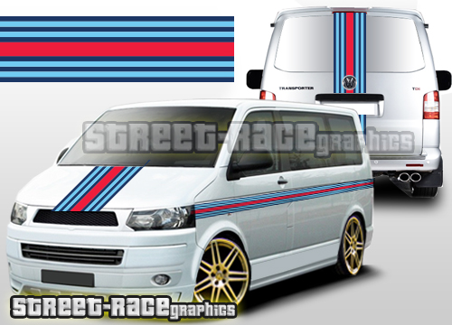 VW transporter Martini full racing stripes 002