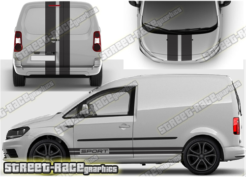 VW Caddy full stripes 001