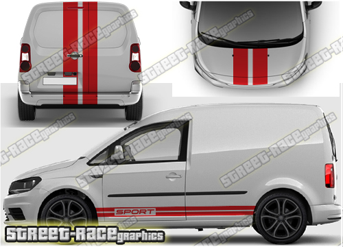 VW Caddy full stripes 001 - Image 3