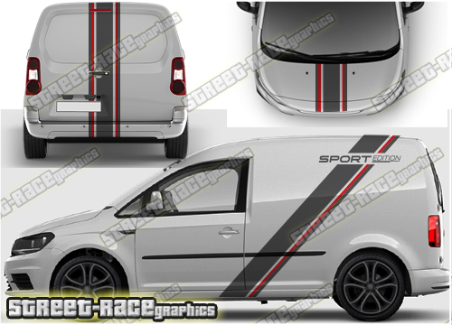VW Caddy full stripes 002