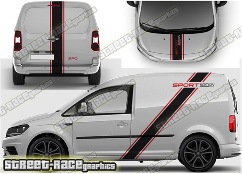 VW Caddy full stripes 003