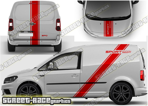 VW Caddy full stripes 004