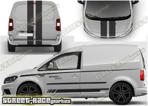 VW Caddy full stripes 006
