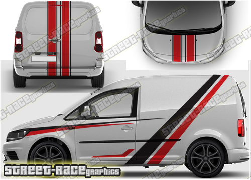VW Caddy full stripes 007