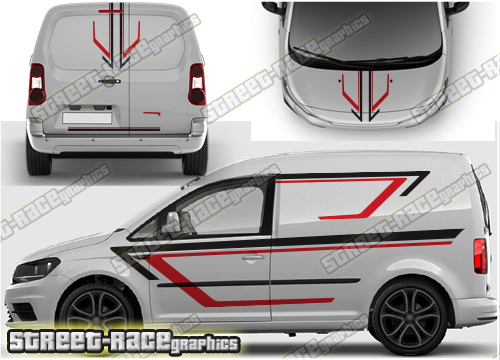 VW Caddy full stripes 011