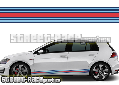 VW Golf Martini racing stripes 001