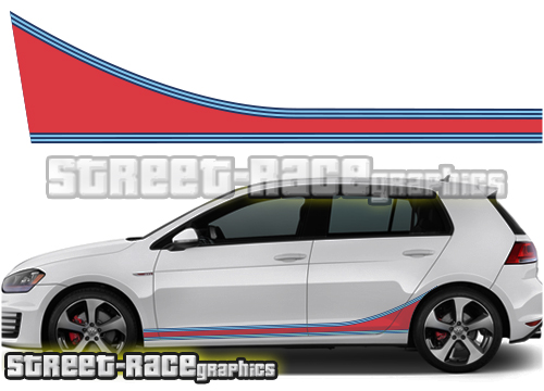 VW Golf Martini racing stripes 003