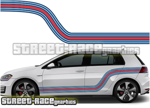 VW Golf Martini racing stripes 007