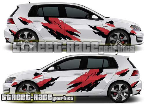 Volkswagen Golf rally 002 mud splatter graphics