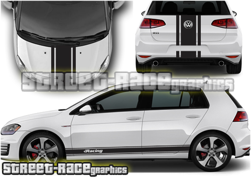 Volkswagen Golf rally 007 OTT & side racing stripes