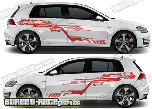 VW Golf rally / racing decals 015