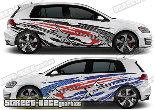 VW Golf rally / racing decals 018