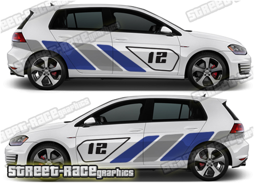 VW Golf rally / racing decals 026