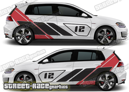 VW Golf rally / racing decals 027