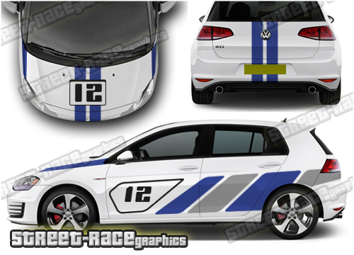 VW Golf rally / racing decals 028