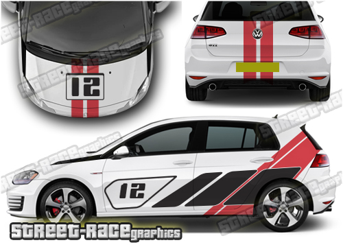 VW Golf rally / racing decals 029