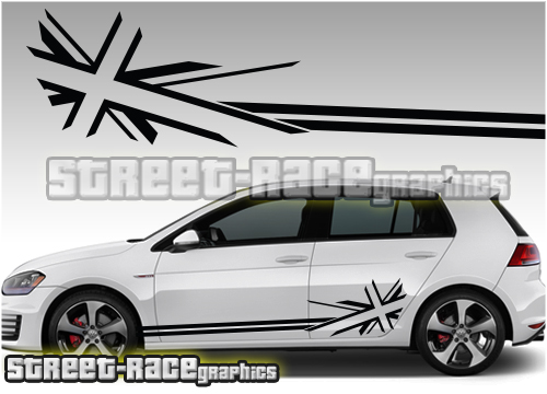 Volkswagen side racing stripes 003 - Union Jack