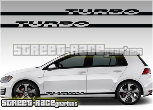 Volkswagen side racing stripes 005 - Turbo