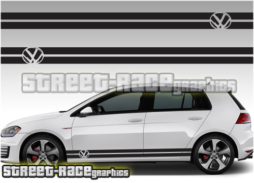 Volkswagen side racing stripes 015