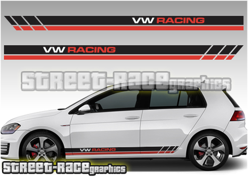 Volkswagen side racing stripes 017
