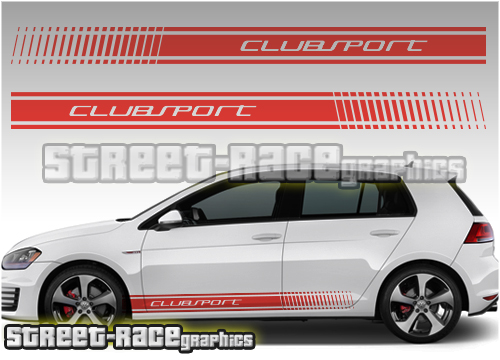 Volkswagen side racing stripes 019 - clubsport
