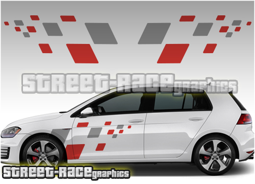 Volkswagen large side squares/flags 023