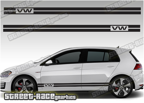 VW Golf racing stripes 027