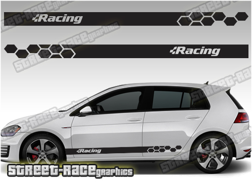VW Golf racing stripes 032