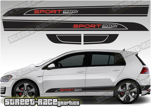 VW Golf racing stripes 034