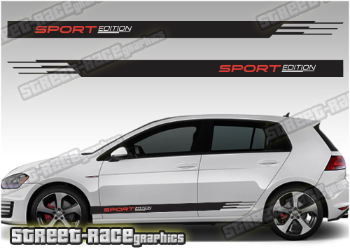VW Golf racing stripes 035