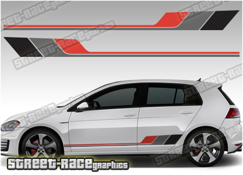 VW Golf racing stripes 036
