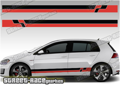 VW Golf racing stripes 037
