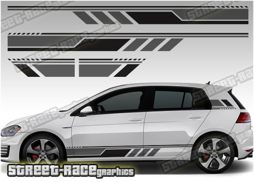 VW Golf racing stripes 039