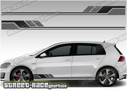 VW Golf racing stripes 040