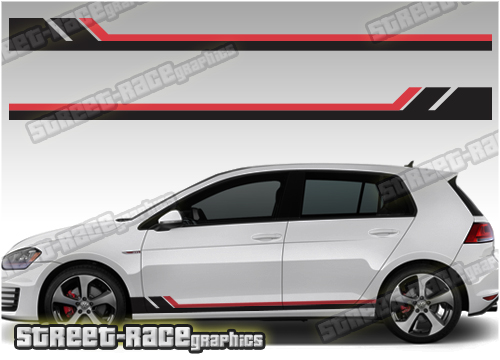 VW Golf racing stripes 041