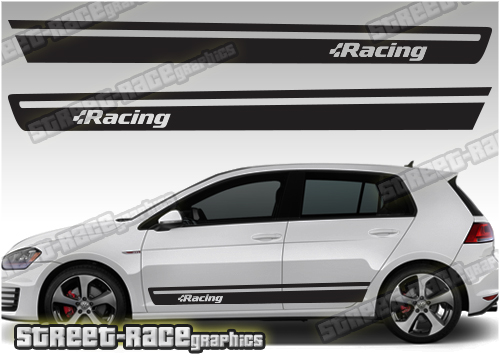 VW Golf racing stripes 043