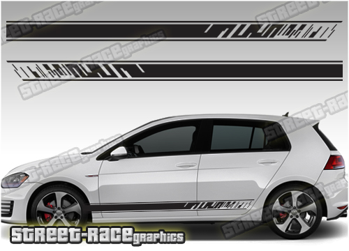 VW Golf racing stripes 044