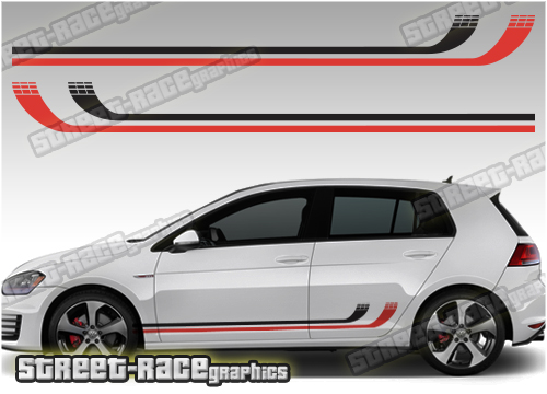 VW Golf racing stripes 046
