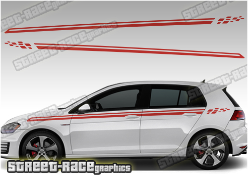 VW Golf racing stripes 048